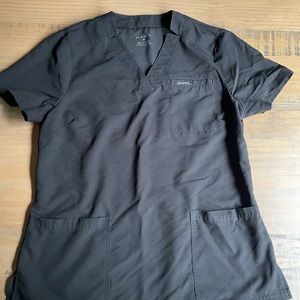 Jaanuu 3 pocket black scrub top